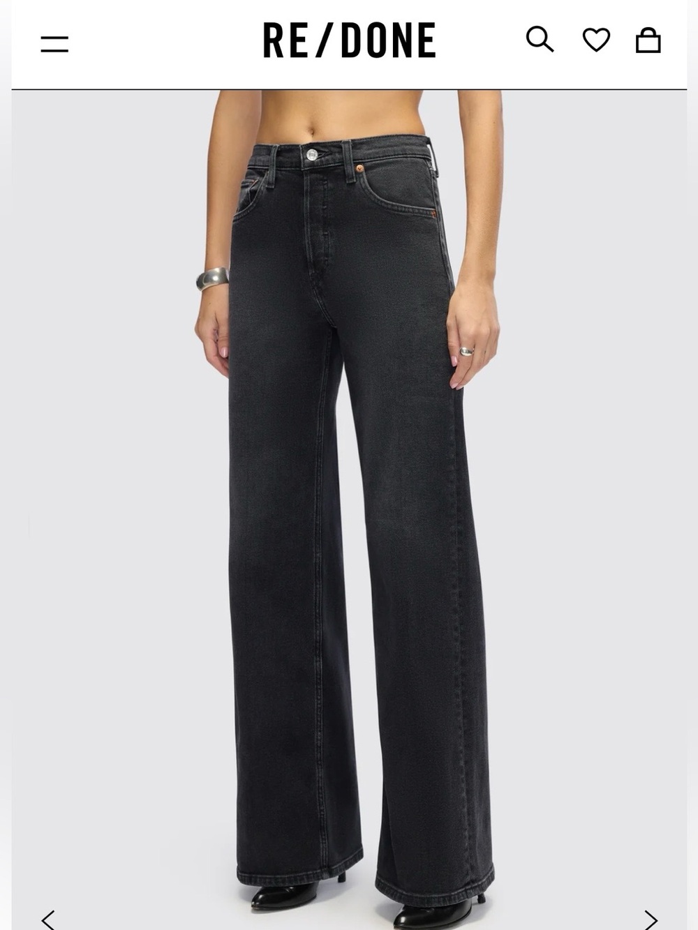 Re/Done comfort stretch high rise wide leg
